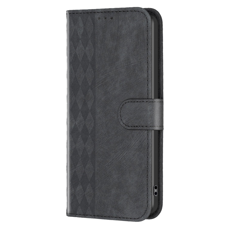 For Xiaomi Redmi 13C Plaid Embossed Leather Phone Case(Black) - 13C Cases by PMC Jewellery | Online Shopping South Africa | PMC Jewellery | Buy Now Pay Later Mobicred