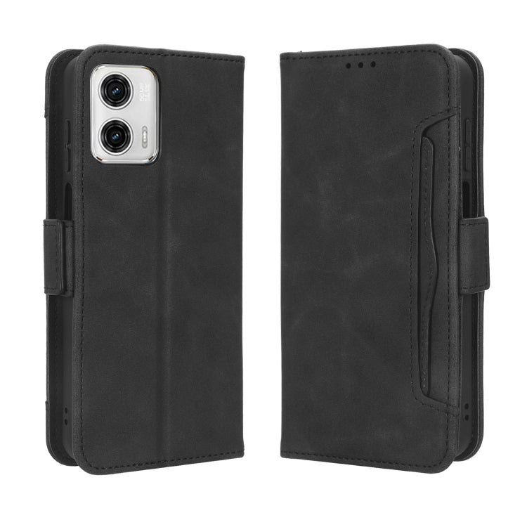 For Motorola Moto G 5G 2023 Skin Feel Calf Texture Card Slots Leather Phone Case(Black) - Motorola Cases by PMC Jewellery | Online Shopping South Africa | PMC Jewellery | Buy Now Pay Later Mobicred