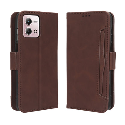 For Motorola Moto G Stylus 5G 2023 Skin Feel Calf Texture Card Slots Leather Phone Case(Brown) - Motorola Cases by PMC Jewellery | Online Shopping South Africa | PMC Jewellery | Buy Now Pay Later Mobicred