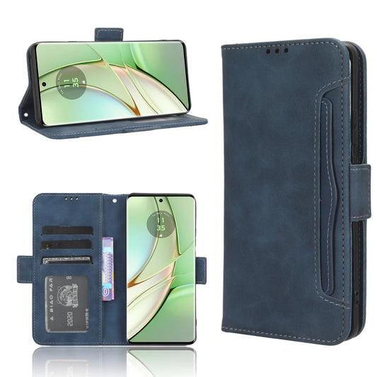 For Motorola Edge 40 Skin Feel Calf Texture Card Slots Leather Phone Case(Blue) - Motorola Cases by PMC Jewellery | Online Shopping South Africa | PMC Jewellery | Buy Now Pay Later Mobicred