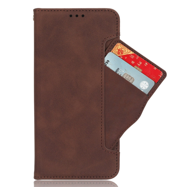 For Motorola Moto G14 4G Skin Feel Calf Texture Card Slots Leather Phone Case(Brown) - Motorola Cases by PMC Jewellery | Online Shopping South Africa | PMC Jewellery | Buy Now Pay Later Mobicred