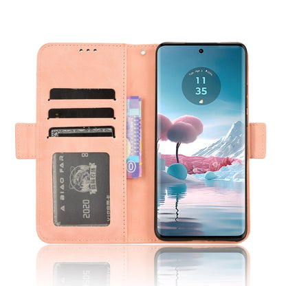 For Motorola Edge 40 Neo 5G Skin Feel Calf Texture Card Slots Leather Phone Case(Pink) - Motorola Cases by PMC Jewellery | Online Shopping South Africa | PMC Jewellery | Buy Now Pay Later Mobicred