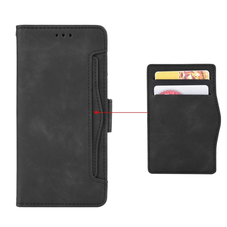 For Motorola Moto G54 5G Skin Feel Calf Texture Card Slots Leather Phone Case(Black) - Motorola Cases by PMC Jewellery | Online Shopping South Africa | PMC Jewellery | Buy Now Pay Later Mobicred