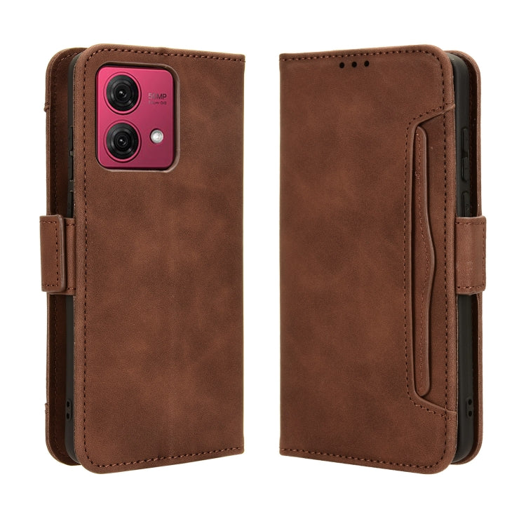 For Motorola Moto G84 5G Skin Feel Calf Texture Card Slots Leather Phone Case(Brown) - Motorola Cases by PMC Jewellery | Online Shopping South Africa | PMC Jewellery | Buy Now Pay Later Mobicred