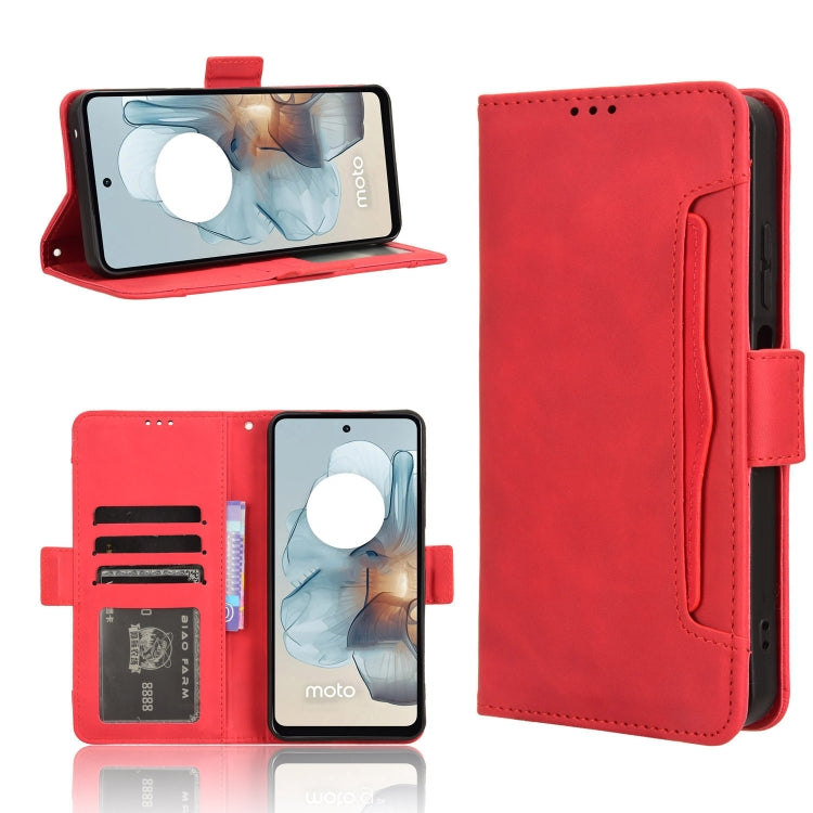 For Motorola Moto G Power 5G 2024 Skin Feel Calf Texture Card Slots Leather Phone Case(Red) - Motorola Cases by PMC Jewellery | Online Shopping South Africa | PMC Jewellery | Buy Now Pay Later Mobicred