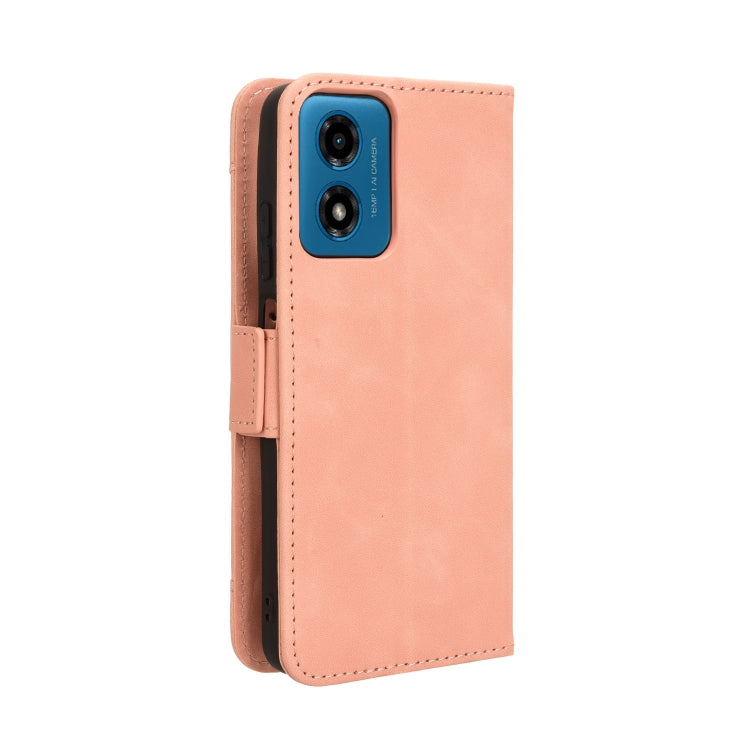 For Motorola Moto G04 / G24 Skin Feel Calf Texture Card Slots Leather Phone Case(Pink) - Motorola Cases by PMC Jewellery | Online Shopping South Africa | PMC Jewellery | Buy Now Pay Later Mobicred