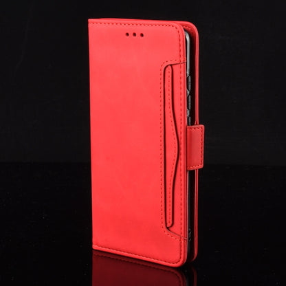 For Google Pixel 9 Skin Feel Calf Texture Card Slots Leather Phone Case(Red) - Google Cases by PMC Jewellery | Online Shopping South Africa | PMC Jewellery | Buy Now Pay Later Mobicred