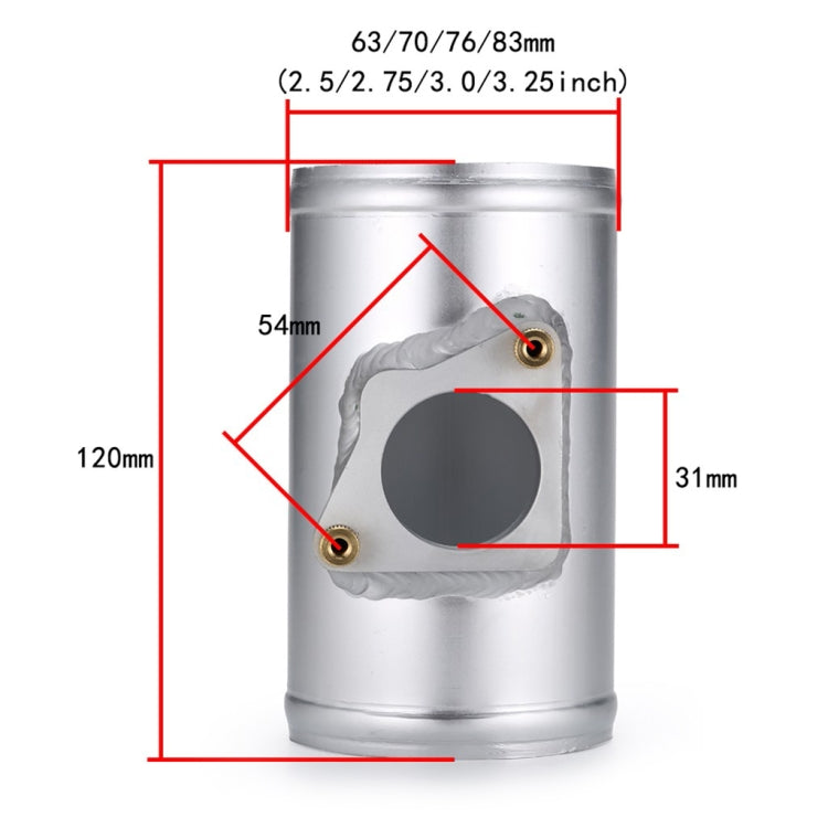 63mm XH-UN602 Car Modified Engine Air Flow Meter Flange Intake Sensor Base for Toyota / Mazda - Air Intake System by PMC Jewellery | Online Shopping South Africa | PMC Jewellery | Buy Now Pay Later Mobicred