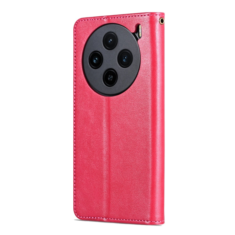 For vivo X100 5G AZNS Sheepskin Texture Flip Leather Phone Case(Red) - X100 Cases by AZNS | Online Shopping South Africa | PMC Jewellery | Buy Now Pay Later Mobicred