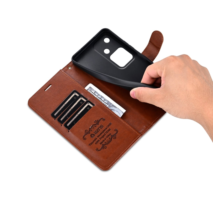 For vivo S18 AZNS Sheepskin Texture Flip Leather Phone Case(Brown) - vivo Cases by AZNS | Online Shopping South Africa | PMC TechLife | Buy Now Pay Later Mobicred