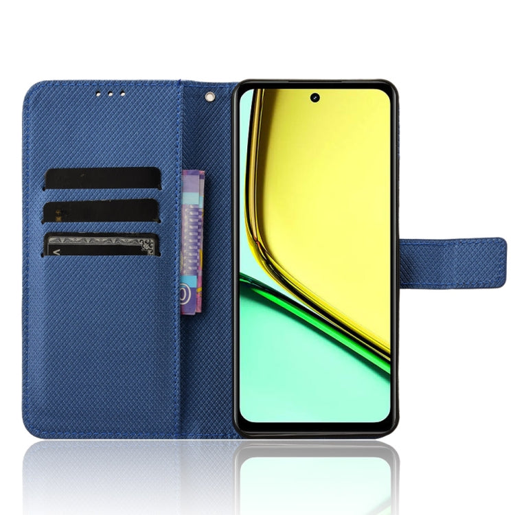 For Realme C67 4G Diamond Texture Leather Phone Case(Blue) - C67 Cases by PMC TechLife | Online Shopping South Africa | PMC TechLife | Buy Now Pay Later Mobicred