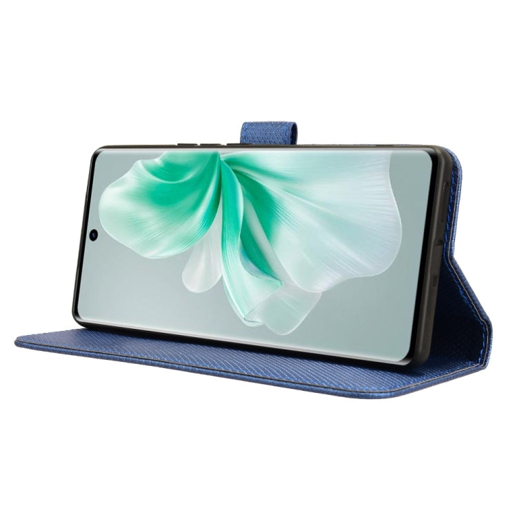 For vivo S18 5G / S18 Pro 5G Diamond Texture Leather Phone Case(Blue) - S18 Pro Cases by PMC TechLife | Online Shopping South Africa | PMC TechLife | Buy Now Pay Later Mobicred