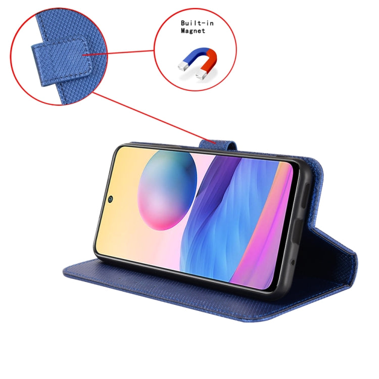 For vivo S18 5G / S18 Pro 5G Diamond Texture Leather Phone Case(Blue) - S18 Pro Cases by PMC TechLife | Online Shopping South Africa | PMC TechLife | Buy Now Pay Later Mobicred