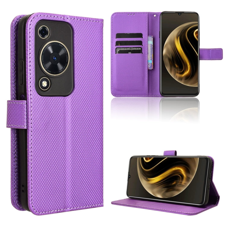 For Huawei nova Y72 4G Diamond Texture Leather Phone Case(Purple) - Huawei Cases by PMC TechLife | Online Shopping South Africa | PMC TechLife