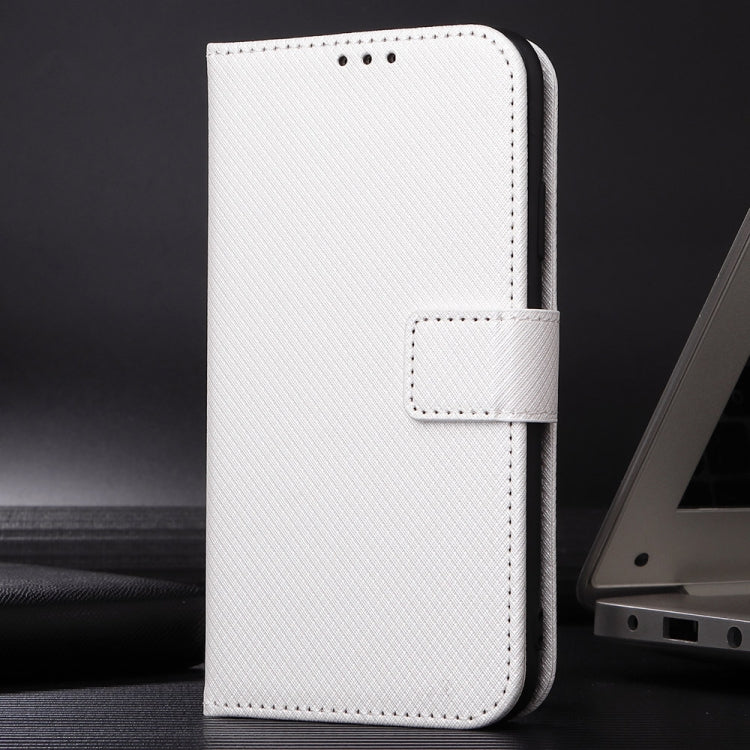 For Sony Xperia 1 VI 2024 Diamond Texture Leather Phone Case(White) - Sony Cases by PMC Jewellery | Online Shopping South Africa | PMC Jewellery | Buy Now Pay Later Mobicred