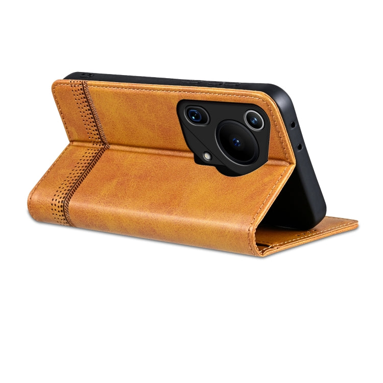 For Huawei Pura 70 Ultra AZNS Magnetic Calf Texture Flip Leather Phone Case(Light Brown) - Huawei Cases by AZNS | Online Shopping South Africa | PMC Jewellery | Buy Now Pay Later Mobicred