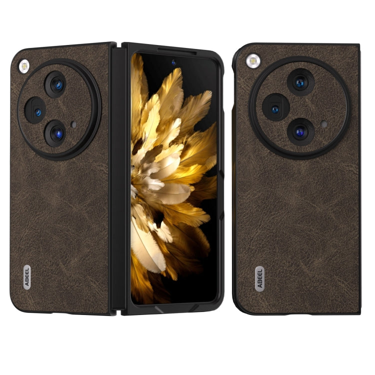 For OPPO Find N3 / OnePlus Open ABEEL Dream Litchi Texture PU Phone Case(Khaki) - Find N3 Cases by PMC TechLife | Online Shopping South Africa | PMC TechLife | Buy Now Pay Later Mobicred