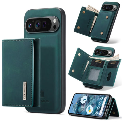 For Google Pixel 9 Pro XL DG.MING M1 Series 3-Fold Multi Card Wallet + Magnetic Phone Case(Green) - Google Cases by DG.MING | Online Shopping South Africa | PMC Jewellery | Buy Now Pay Later Mobicred