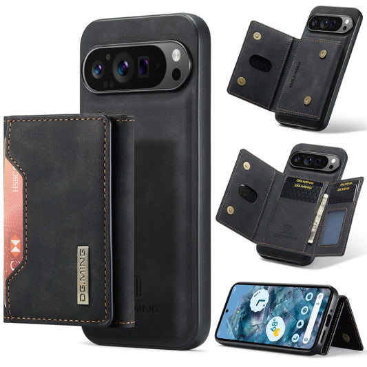 For Google Pixel 9 Pro XL DG.MING M2 Series 3-Fold Multi Card Bag + Magnetic Phone Case(Black) - Google Cases by DG.MING | Online Shopping South Africa | PMC Jewellery | Buy Now Pay Later Mobicred