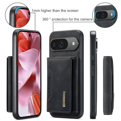 For Google Pixel 9 / 9 Pro DG.MING M2 Series 3-Fold Multi Card Bag + Magnetic Phone Case(Black) - Google Cases by DG.MING | Online Shopping South Africa | PMC Jewellery | Buy Now Pay Later Mobicred