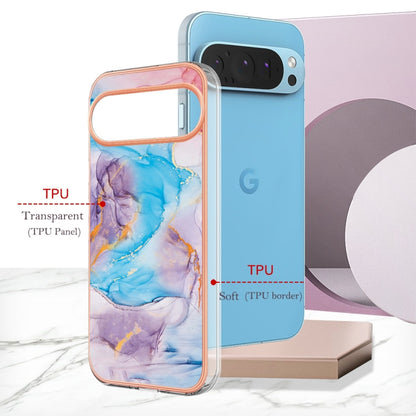 For Google Pixel 9 / 9 Pro Electroplating IMD TPU Phone Case(Blue Marble) - Google Cases by PMC Jewellery | Online Shopping South Africa | PMC Jewellery | Buy Now Pay Later Mobicred