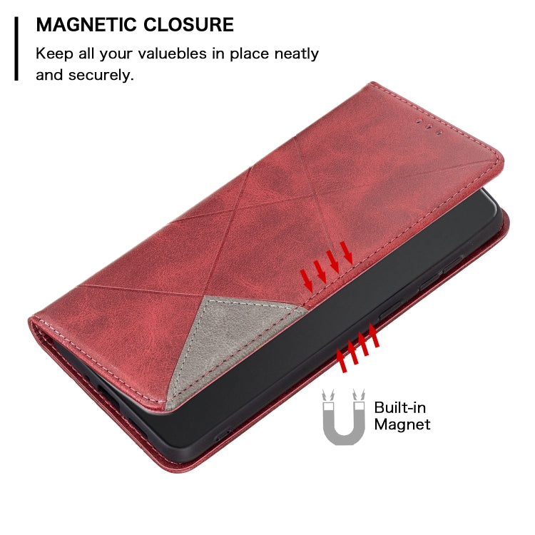 For Xiaomi Civi 3 5G Rhombus Texture Magnetic Leather Phone Case(Red) - Xiaomi Cases by PMC Jewellery | Online Shopping South Africa | PMC Jewellery | Buy Now Pay Later Mobicred