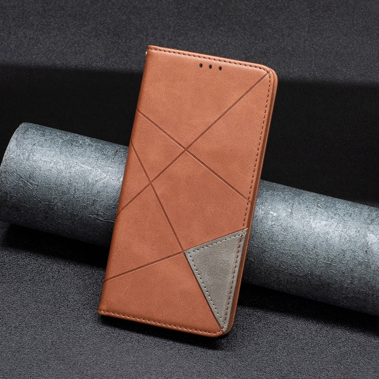 For Xiaomi Redmi Note 13 Pro 5G Rhombus Texture Magnetic Leather Phone Case(Brown) - Xiaomi Cases by PMC Jewellery | Online Shopping South Africa | PMC Jewellery | Buy Now Pay Later Mobicred