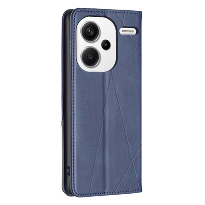 For Xiaomi Redmi Note 13 Pro+ 5G Rhombus Texture Magnetic Leather Phone Case(Blue) - Xiaomi Cases by PMC Jewellery | Online Shopping South Africa | PMC Jewellery | Buy Now Pay Later Mobicred