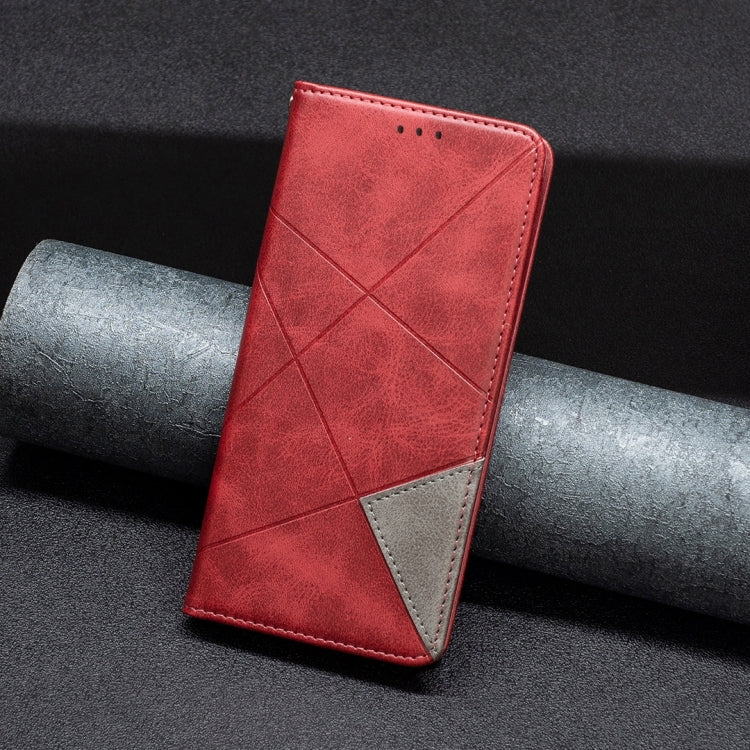 For Xiaomi Poco M6 Pro 4G Rhombus Texture Magnetic Leather Phone Case(Red) - Xiaomi Cases by PMC Jewellery | Online Shopping South Africa | PMC Jewellery | Buy Now Pay Later Mobicred