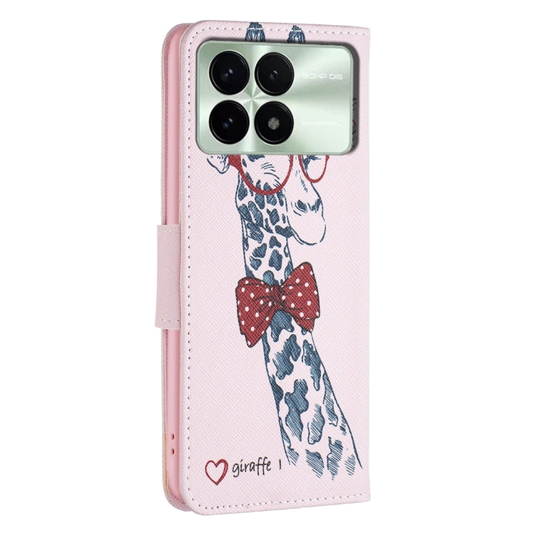 For Xiaomi Redmi K70 / K70 Pro Colored Drawing Pattern Leather Phone Case(Deer) - K70 Pro Cases by PMC Jewellery | Online Shopping South Africa | PMC Jewellery | Buy Now Pay Later Mobicred