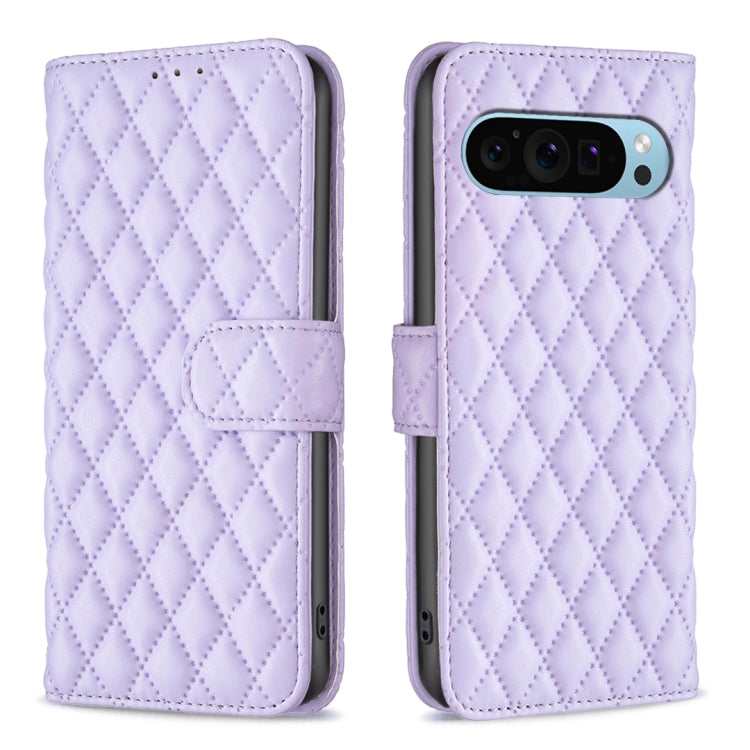 For Google Pixel 9 Pro Diamond Lattice Wallet Leather Flip Phone Case(Purple) - Google Cases by PMC Jewellery | Online Shopping South Africa | PMC Jewellery | Buy Now Pay Later Mobicred