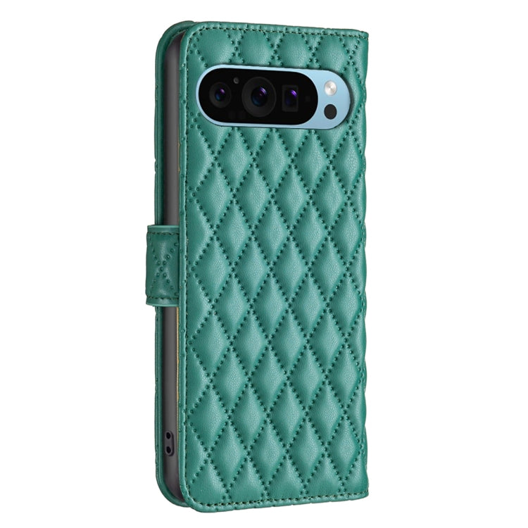 For Google Pixel 9 Pro Diamond Lattice Wallet Leather Flip Phone Case(Green) - Google Cases by PMC Jewellery | Online Shopping South Africa | PMC Jewellery | Buy Now Pay Later Mobicred