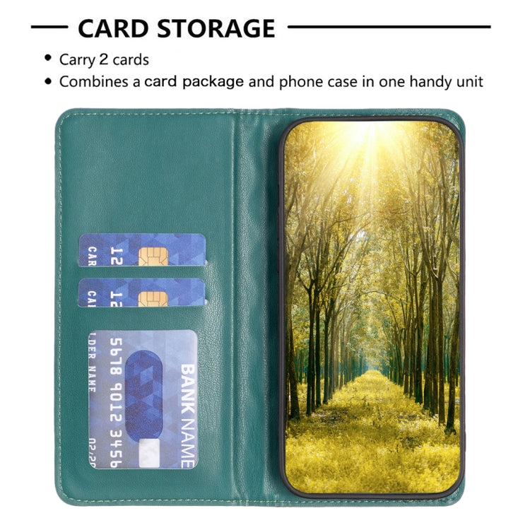 For Xiaomi Redmi K70E Diamond Lattice Magnetic Leather Flip Phone Case(Green) - K70E Cases by PMC TechLife | Online Shopping South Africa | PMC TechLife