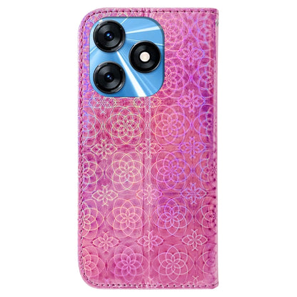 For Tecno Spark 10 / Spark 10C Colorful Magnetic Buckle Leather Phone Case(Pink) - Tecno Cases by PMC Jewellery | Online Shopping South Africa | PMC Jewellery