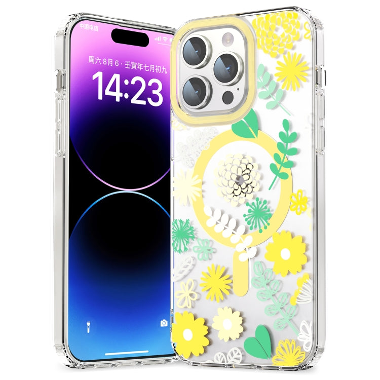 For iPhone 13 MagSafe Magnetic TPU Phone Case(Yellow Chrysanthemum) - iPhone 13 Cases by PMC TechLife | Online Shopping South Africa | PMC TechLife