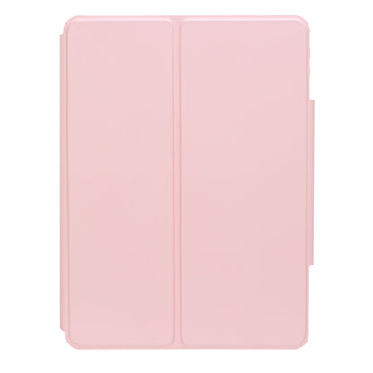 For iPad 10th Gen 10.9 2022 F10B 360 Rotation Acrylic Transparent Bluetooth Keyboard Leather Case(Pink) - Universal by PMC Jewellery | Online Shopping South Africa | PMC Jewellery