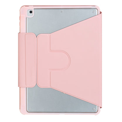 For iPad 10th Gen 10.9 2022 F10B 360 Rotation Acrylic Transparent Bluetooth Keyboard Leather Case(Pink) - Universal by PMC Jewellery | Online Shopping South Africa | PMC Jewellery