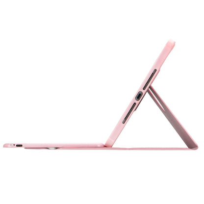 For iPad 10th Gen 10.9 2022 F10B 360 Rotation Acrylic Transparent Bluetooth Keyboard Leather Case(Pink) - Universal by PMC Jewellery | Online Shopping South Africa | PMC Jewellery