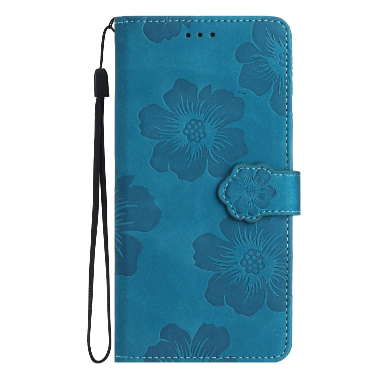 For OPPO Find X5 Flower Embossing Pattern Leather Phone Case(Blue) - OPPO Cases by PMC TechLife | Online Shopping South Africa | PMC TechLife | Buy Now Pay Later Mobicred
