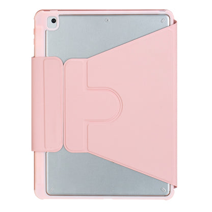 For iPad 10th Gen 10.9 2022 F10B-A 360 Rotation Acrylic Transparent Bluetooth Keyboard Leather Case With Touch Control(Pink) - Universal by PMC Jewellery | Online Shopping South Africa | PMC Jewellery