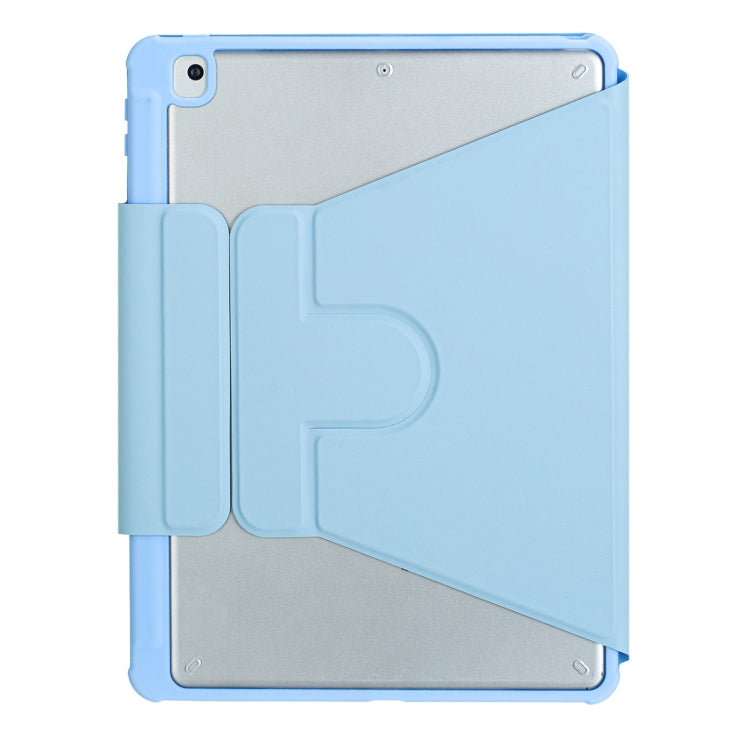 For iPad 10th Gen 10.9 2022 F10B-A 360 Rotation Acrylic Transparent Bluetooth Keyboard Leather Case With Touch Control(Blue) - Universal by PMC Jewellery | Online Shopping South Africa | PMC Jewellery