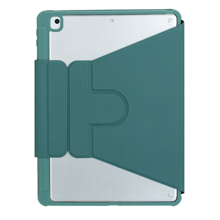 For iPad 10th Gen 10.9 2022 F10B-A 360 Rotation Acrylic Transparent Bluetooth Keyboard Leather Case With Touch Control(Green) - Universal by PMC Jewellery | Online Shopping South Africa | PMC Jewellery