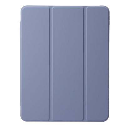 For iPad Pro 11 2024 Clear Acrylic 3-Fold Leather Tablet Case(Lavender Purple) - iPad Pro 11 2024 Cases by PMC Jewellery | Online Shopping South Africa | PMC Jewellery | Buy Now Pay Later Mobicred