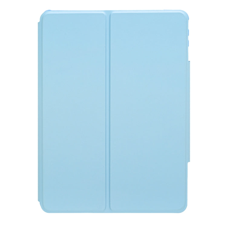 For iPad 10th Gen 10.9 2022 F10B-AS 360 Rotation Acrylic Transparent Bluetooth Keyboard Leather Case With Touch Control / Backlight(Blue) - Universal by PMC Jewellery | Online Shopping South Africa | PMC Jewellery