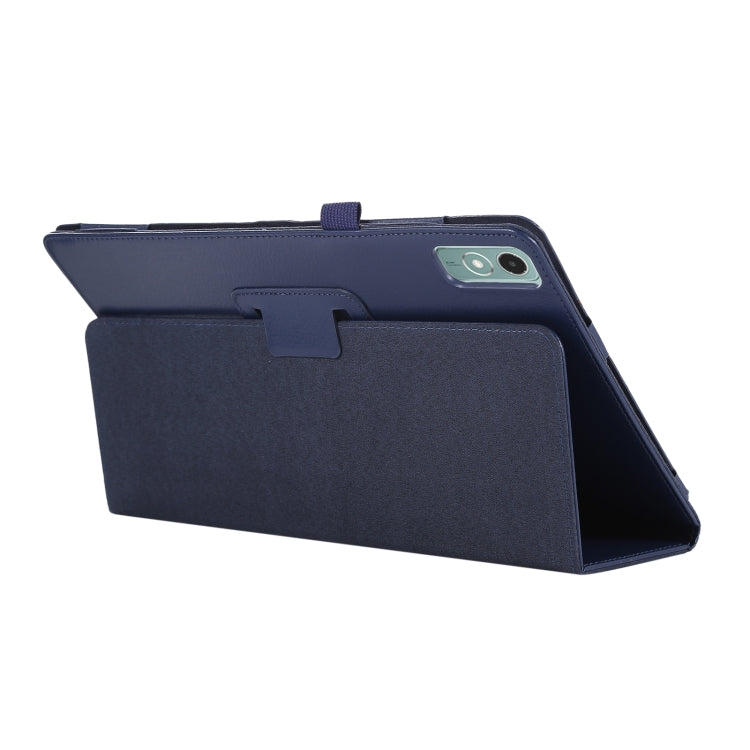 For Lenovo Xiaoxin Pad 11 2024 / M11 Litchi Texture Leather Tablet Case(Dark Blue) - Lenovo by PMC Jewellery | Online Shopping South Africa | PMC Jewellery | Buy Now Pay Later Mobicred