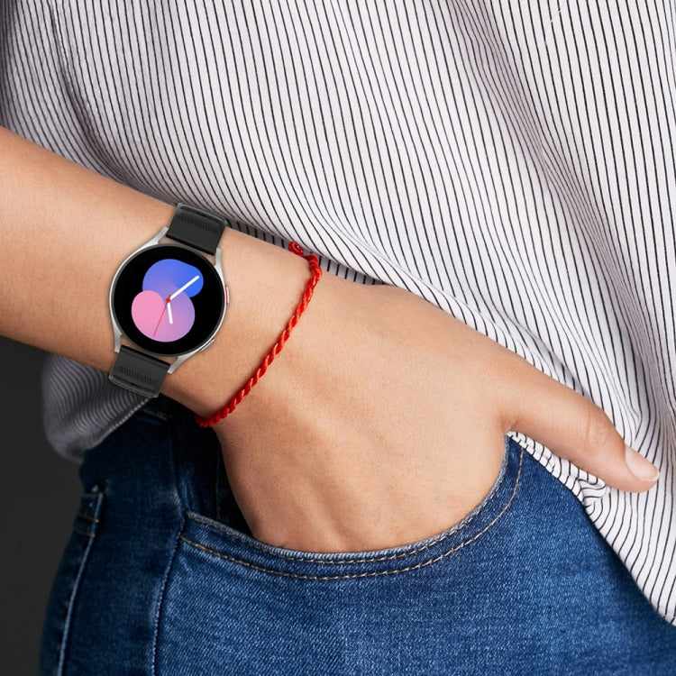 22mm Universal Dots Pattern Silicone Replacement Watch Band(Black) - 22mm Bands by PMc TechLife | Online Shopping South Africa | PMc TechLife | Buy Now Pay Later Mobicred