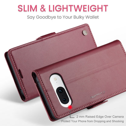 For Google Pixel 8a CaseMe 023 Butterfly Buckle Litchi Texture RFID Anti-theft Leather Phone Case(Wine Red) - Google Cases by CaseMe | Online Shopping South Africa | PMC Jewellery | Buy Now Pay Later Mobicred