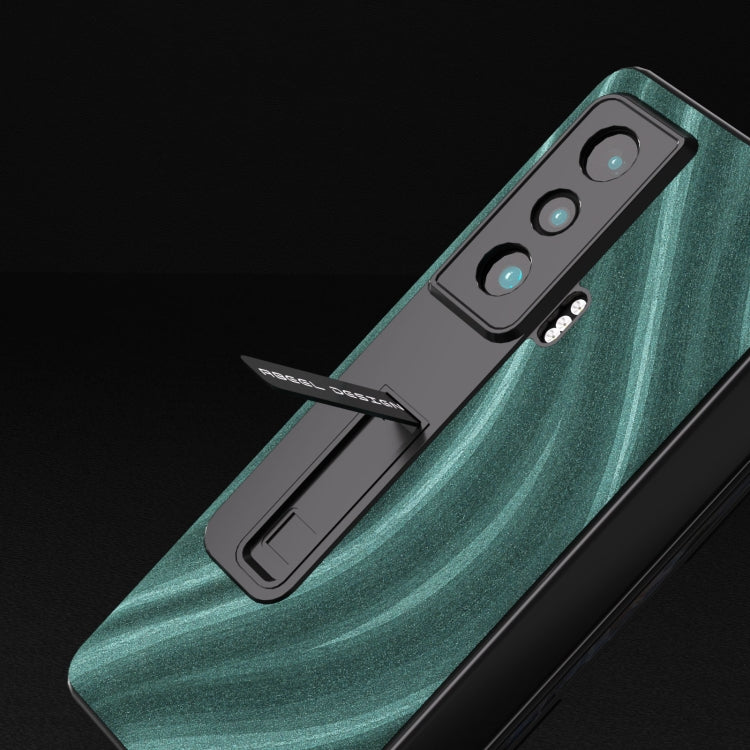 For Honor Magic Vs Galactic Pattern Integrated Protective Phone Case with Holder(Green) - Honor Cases by PMC TechLife | Online Shopping South Africa | PMC TechLife | Buy Now Pay Later Mobicred