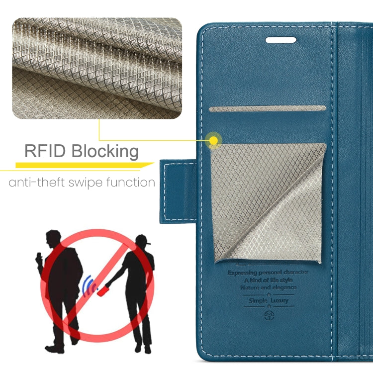 For OPPO Reno10 5G Global／Reno10 Pro Global CaseMe 023 Butterfly Buckle Litchi Texture RFID Anti-theft Leather Phone Case(Blue) - OPPO Cases by CaseMe | Online Shopping South Africa | PMC Jewellery | Buy Now Pay Later Mobicred