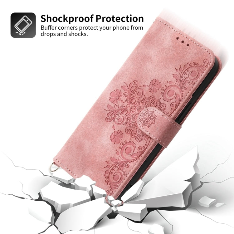 For Huawei Pura 70 Pro / Pura 70 Pro+ Skin-feel Flowers Embossed Wallet Leather Phone Case(Pink) - Huawei Cases by PMC Jewellery | Online Shopping South Africa | PMC Jewellery | Buy Now Pay Later Mobicred